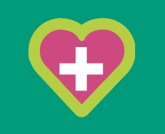 Heart with medical cross icon