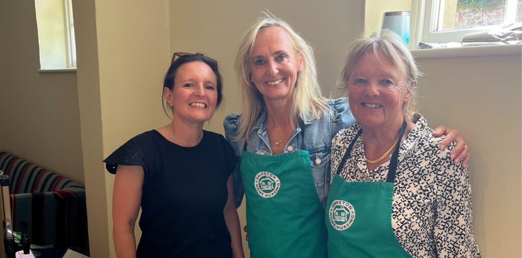 Team volunteering at shipston home nursing fundraising event